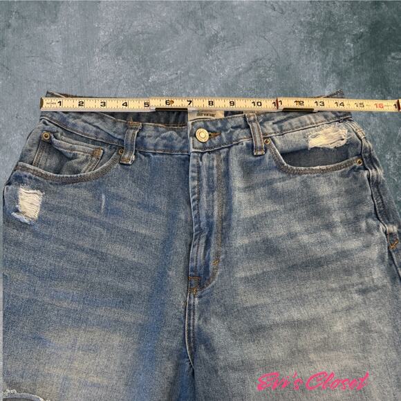 Kensie Jeans True Vintage Women's 8/29 Wide Leg Cropped Blue Denim High Rise - Picture 6 of 16